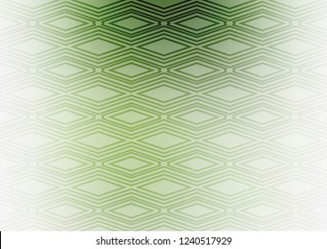 Light Green vector texture with lines, rhombuses. Colorful illustration with lines, cubes on abstract template. Pattern for ads, posters, banners.