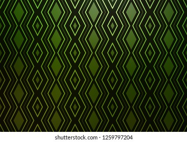 Light Green vector texture with lines, rhombuses. Shining colorful illustration with lines, rectangles. Pattern for ads, posters, banners.