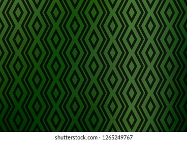 Light Green vector texture with lines, rhombuses. Colorful lines, squares on abstract background with gradient. Backdrop for TV commercials.