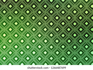 Light Green vector texture with lines, rhombuses. Colorful decorative design in simple style with lines, rhombuses. Pattern for ads, posters, banners.