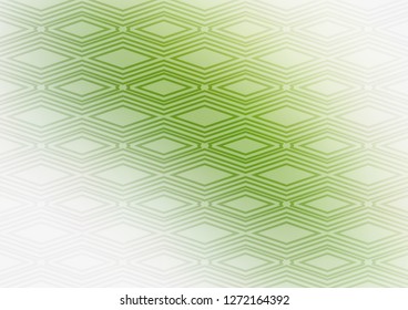 Light Green vector texture with lines, rhombuses. Colorful lines, squares on abstract background with gradient. Best design for your ad, poster, banner.