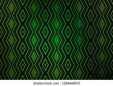 Light Green vector texture with lines, rhombuses. Colorful decorative design in simple style with lines, rhombuses. Best design for your ad, poster, banner.
