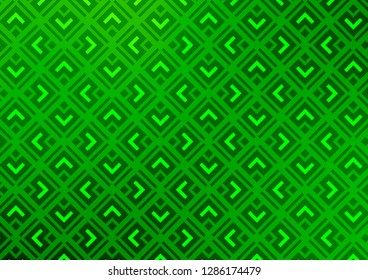 Light Green vector texture with lines, rhombuses. Shining colorful illustration with lines, rectangles. Backdrop for TV commercials.