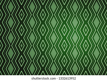 Light Green vector texture with lines, rhombuses. Shining colorful illustration with lines, rectangles. Pattern for ads, posters, banners.