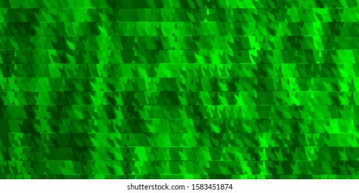 Light Green vector texture with lines, triangles. Modern gradient illustration with colorful triangles. Template for landing pages.