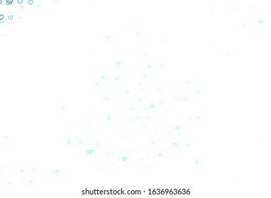 Light Green vector texture with lovely hearts. Illustration with hearts in love concept for valentine's day. Pattern for marriage gifts, congratulations.