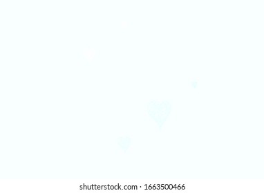 Light Green vector texture with lovely hearts. Beautiful celebration style hearts on abstract illustration. Design for celebrating of Valentine Day.