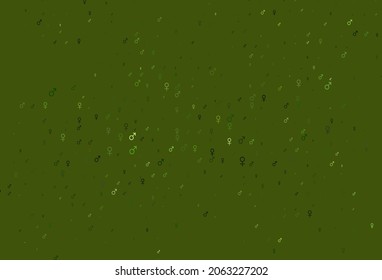 Light green vector texture with male, female icons. Modern abstract illustration with gradient male, female signs. Simple design for TV commertials.