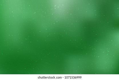 Light Green vector texture with milky way stars. Glitter abstract illustration with colorful cosmic stars. Pattern for futuristic ad, booklets.