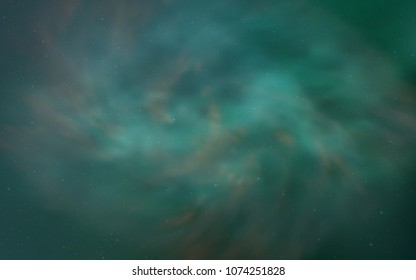 Light Green vector texture with milky way stars. Space stars on blurred abstract background with gradient. Template for cosmic backgrounds.