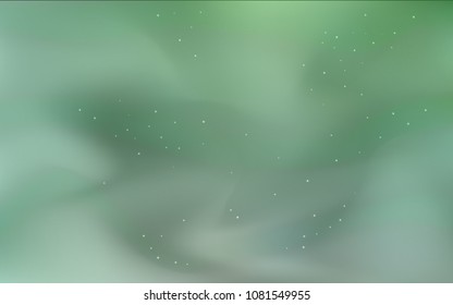 Light Green vector texture with milky way stars. Shining colored illustration with bright astronomical stars. Pattern for astronomy websites.