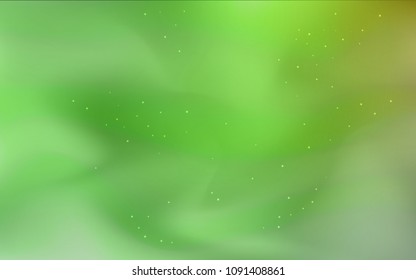 Light Green vector texture with milky way stars. Glitter abstract illustration with colorful cosmic stars. Pattern for astrology websites.