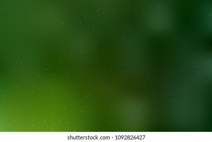 Light Green vector texture with milky way stars. Blurred decorative design in simple style with galaxy stars. Pattern for futuristic ad, booklets.