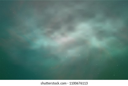 Light Green vector texture with milky way stars. Modern abstract illustration with Big Dipper stars. Pattern for astrology websites.