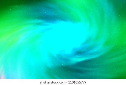 Light Green vector texture with milky way stars. Modern abstract illustration with Big Dipper stars. Smart design for your business advert.