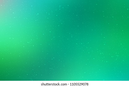 Light Green vector texture with milky way stars. Shining illustration with sky stars on abstract template. Smart design for your business advert.