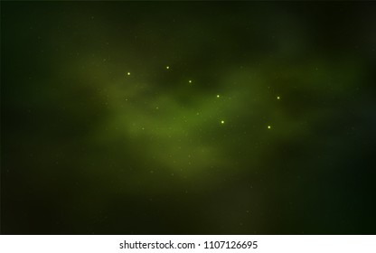 Light Green vector texture with milky way stars. Blurred decorative design in simple style with galaxy stars. Pattern for astrology websites.