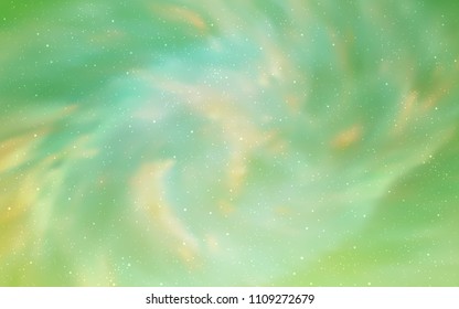 Light Green vector texture with milky way stars. Shining colored illustration with bright astronomical stars. Pattern for astrology websites.