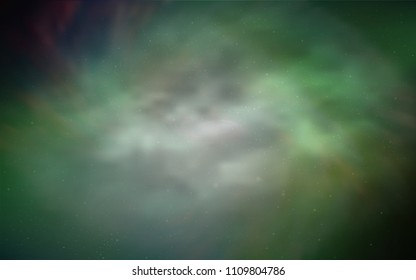 Light Green vector texture with milky way stars. Modern abstract illustration with Big Dipper stars. Best design for your ad, poster, banner.