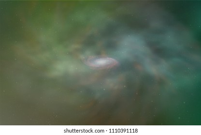 Light Green vector texture with milky way stars. Glitter abstract illustration with colorful cosmic stars. Best design for your ad, poster, banner.