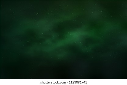 Light Green vector texture with milky way stars. Blurred decorative design in simple style with galaxy stars. Best design for your ad, poster, banner.
