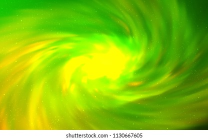 Light Green vector texture with milky way stars. Glitter abstract illustration with colorful cosmic stars. Pattern for astronomy websites.