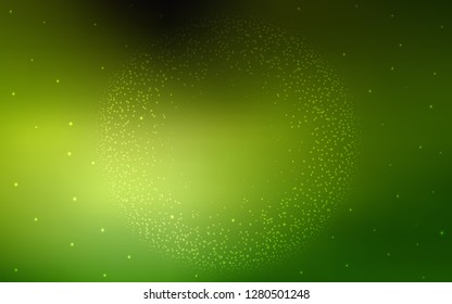 Light Green vector texture with milky way stars. Glitter abstract illustration with colorful cosmic stars. Pattern for astronomy websites.