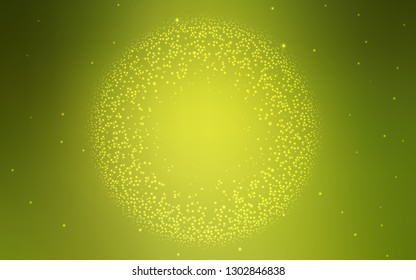 Light Green vector texture with milky way stars. Space stars on blurred abstract background with gradient. Smart design for your business advert.