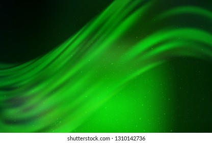 Light Green vector texture with milky way stars. Shining illustration with sky stars on abstract template. Pattern for astronomy websites.