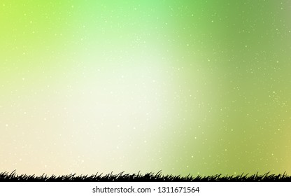 Light Green vector texture with milky way stars. Modern abstract illustration with Big Dipper stars. Pattern for astrology websites.