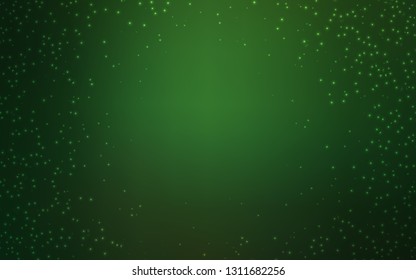 Light Green vector texture with milky way stars. Modern abstract illustration with Big Dipper stars. Pattern for futuristic ad, booklets.