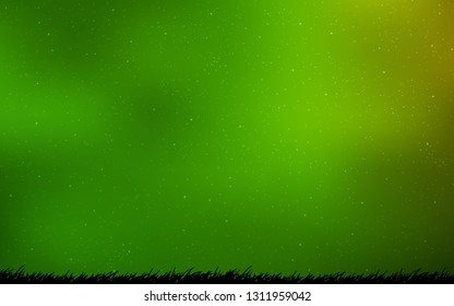 Light Green vector texture with milky way stars. Shining illustration with sky stars on abstract template. Pattern for astronomy websites.