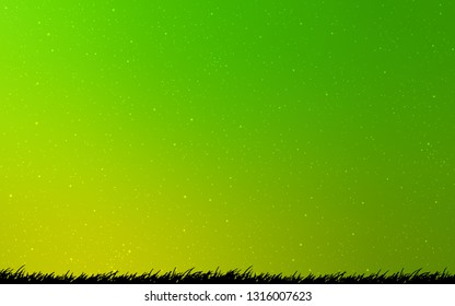 Light Green vector texture with milky way stars. Blurred decorative design in simple style with galaxy stars. Pattern for astronomy websites.