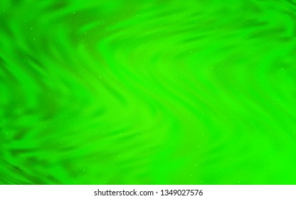 Light Green vector texture with milky way stars. Shining colored illustration with bright astronomical stars. Smart design for your business advert.