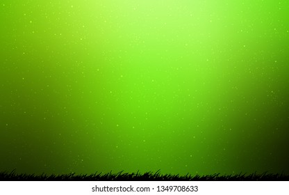 Light Green vector texture with milky way stars. Blurred decorative design in simple style with galaxy stars. Smart design for your business advert.