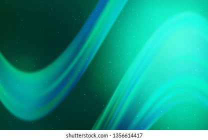 Light Green vector texture with milky way stars. Blurred decorative design in simple style with galaxy stars. Smart design for your business advert.