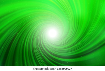 Light Green vector texture with milky way stars. Glitter abstract illustration with colorful cosmic stars. Pattern for astronomy websites.