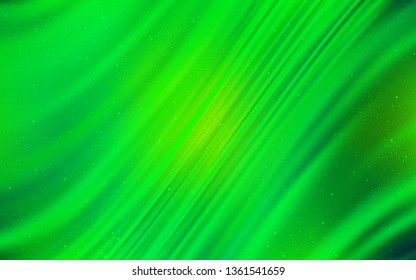 Light Green vector texture with milky way stars. Shining illustration with sky stars on abstract template. Pattern for astrology websites.
