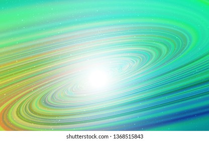 Light Green vector texture with milky way stars. Space stars on blurred abstract background with gradient. Template for cosmic backgrounds.