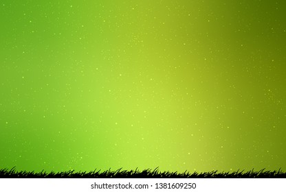 Light Green vector texture with milky way stars. Glitter abstract illustration with colorful cosmic stars. Pattern for astrology websites.