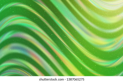 Light Green vector texture with milky way stars. Glitter abstract illustration with colorful cosmic stars. Pattern for futuristic ad, booklets.