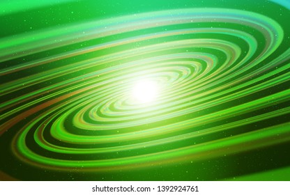 Light Green vector texture with milky way stars. Modern abstract illustration with Big Dipper stars. Pattern for astrology websites.