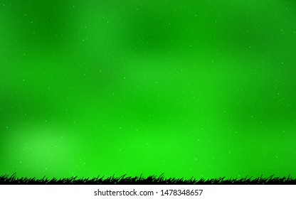 Light Green vector texture with milky way stars. Modern abstract illustration with Big Dipper stars. Best design for your ad, poster, banner.