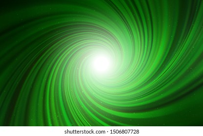 Light Green vector texture with milky way stars. Shining colored illustration with bright astronomical stars. Template for cosmic backgrounds.