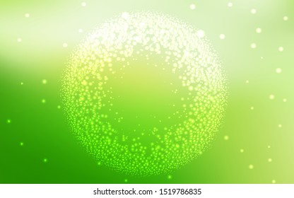 Light Green vector texture with milky way stars. Shining illustration with sky stars on abstract template. Pattern for astrology websites.