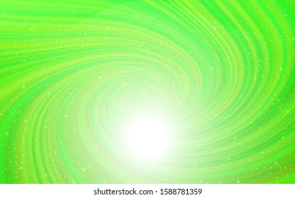 Light Green vector texture with milky way stars. Glitter abstract illustration with colorful cosmic stars. Pattern for astronomy websites.