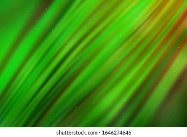 Textura vectorial verde claro con estrellas de estilo lechoso. Ilustración brillante con estrellas del cielo en plantilla abstracta. Patrón para sitios web astronómicos.