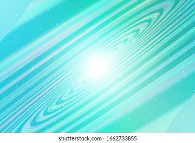 Textura vectorial verde claro con estrellas de estilo lechoso. Ilustración colorida con brillantes estrellas astronómicas. Patrón para sitios web astronómicos.