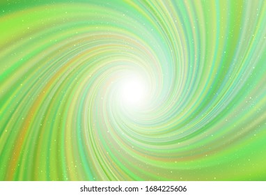 Hellgrüne Vektorillustration mit milden Sternen. Leuchtende Illustration mit Sternen auf abstrakter Vorlage. Muster für Astrologie-Websites.