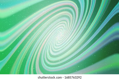 Light Green vector texture with milky way stars. Glitter abstract illustration with colorful cosmic stars. Pattern for futuristic ad, booklets.